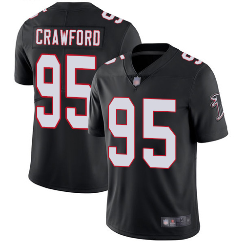 Atlanta Falcons Limited Black Men Jack Crawford Alternate Jersey NFL Football #95 Vapor Untouchable->atlanta falcons->NFL Jersey